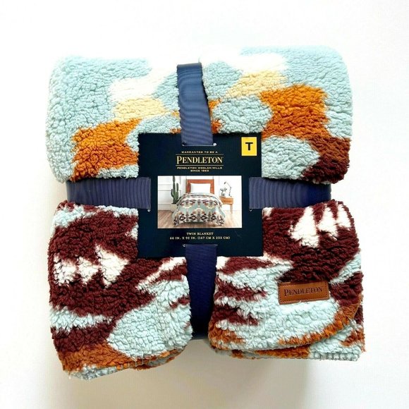 Pendleton Sherpa Twin Size Blanket Throw Avra - Picture 2 of 3